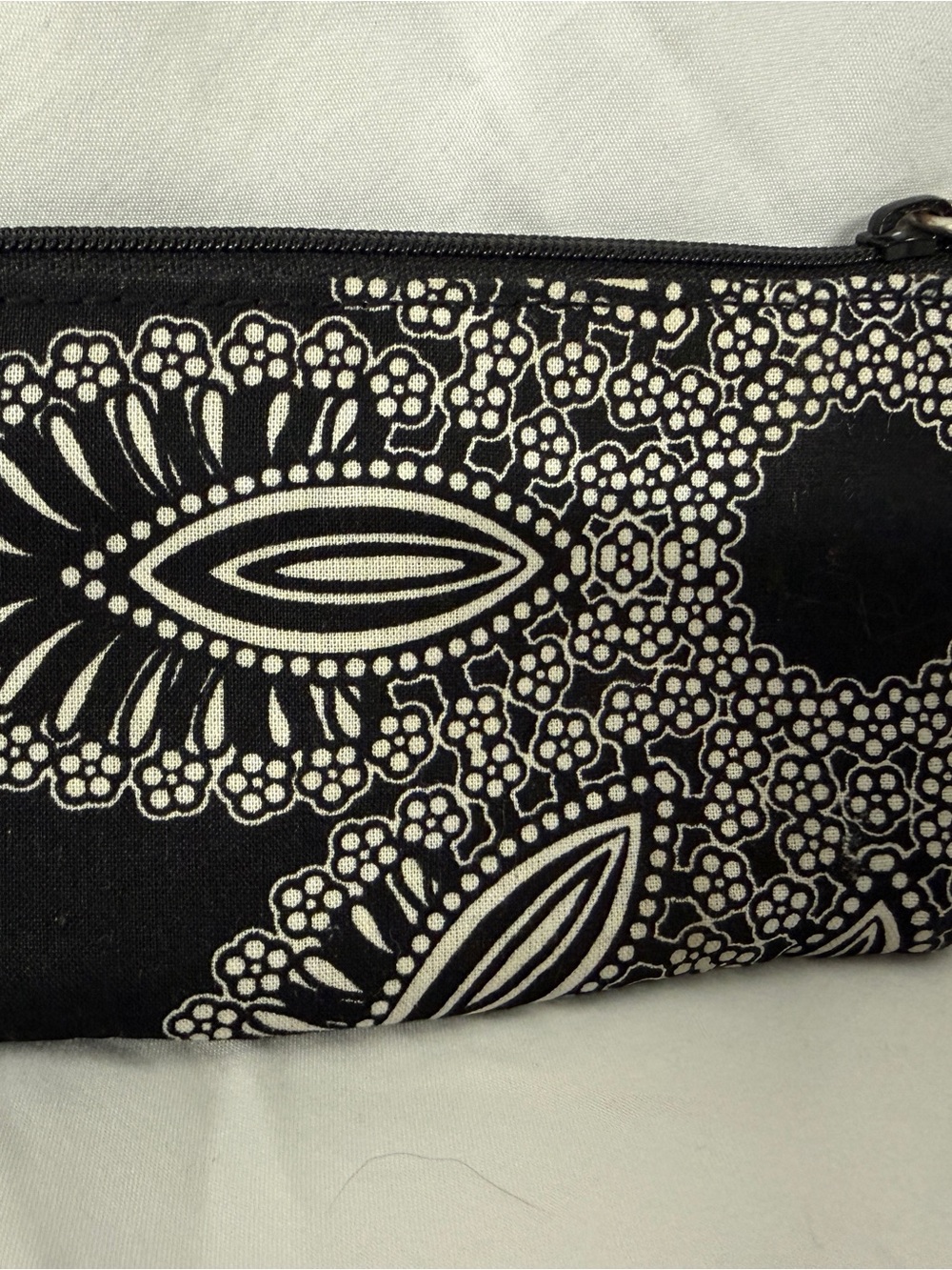 Vera Bradley Black and White Floral ID Change Purse